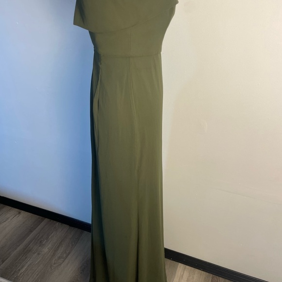 Abella Strapless Olive Evening Dress - Picture 5 of 13